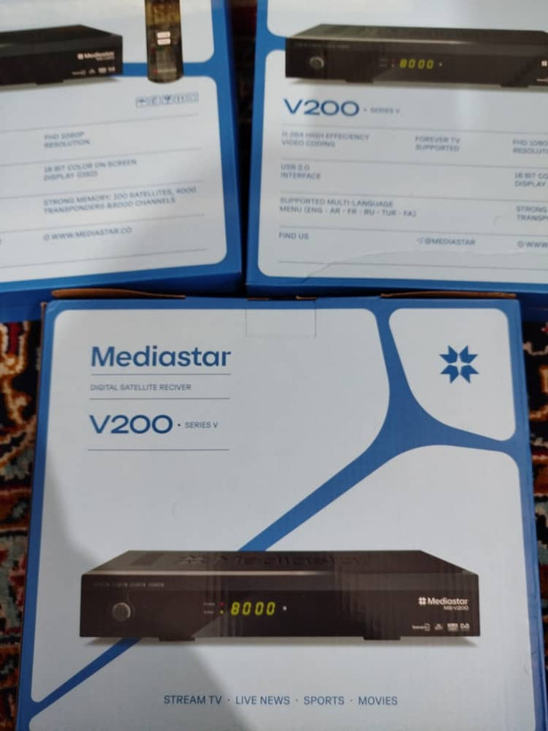 گیرنده دیجیتال مدیا استار V200 با ریموت کنترل سری جدید
